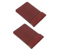 JEWEDECO 2pcs Pu Leather Writing Board Clip, Compact Task Clipboard with Pen Holder for Efficient Order Management, Multi-Scene Versatility, Brown Colour, for Office Supplies Clipboard Use