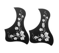 JEWEDECO 2pcs Pvc Guitar Pickguard Plates Scratch Protector for Acoustic and Electric Guitars Decorative and Shield for Style