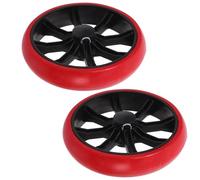 JEWEDECO 2pcs Replacement Anti-slip Rubber Wheels for Shopping Trolley Stroller and Walker Accessories Stable Thick Axle Design for Smooth Quiet Rolling Multipurpose Utility Cart Spare