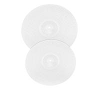 JEWEDECO 2pcs Silent Cymbals Alloy Drum Cymbal for Drum Practice Mute Percussion Instrument Part Pack for Jazz Professional
