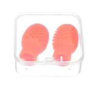 JEWEDECO 2pcs Silicone Drum Stick Caps Protective Covers Mute Drumstick Heads for Silent Practice on Drum Pads, Orange-red, Compatible 7a 5a Drumsticks, Portable Percussion Accessories