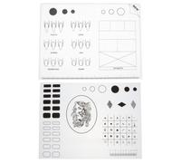 JEWEDECO 2pcs Silicone Nail Training Mats for Manicure and Nail Art Supple and Protecting Table from Stains and Spills and DIY Use