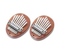 JEWEDECO 2pcs Solid Wood Thumb Piano Keys Portable Mini Kalimba for Boys and Girls Christmas