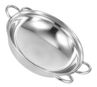 JEWEDECO 2pcs Stainless Steel Kitchen Cooking Pots with Double Handles and Non-Stick Surface Anti-Spill Hot Pots Suitable for Restaurant and Household Use for Cooking