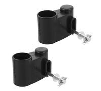 JEWEDECO 2pcs Stroller Wheel Axle Adapter for Pushchair and Prams with 2.5/2.2cm Hole Diameter, Plastic Robust Attachment, Smooth Swivel Action, Rear and Front Caster Mount Fitting for Park