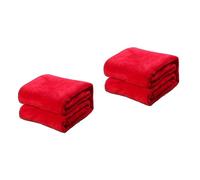 JEWEDECO 2pcs Super Soft Flannel Fleece Pet Blanket Cozy Throw for Dogs Cats Solid Fleece for Pet Lovers