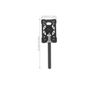 JEWEDECO 2Pcs Telescoping Rod Parking Permit Holder Set with Extendable Id Badge Stick for Toll Booths and Vehicle Parking Plastic Auxiliary Pole Extension