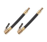JEWEDECO 2pcs Tire Pump Extender Air Inflator Extension Hose with Quick Fastener Design and Copper Material for Car Tire Maintenance on The Road