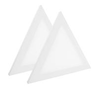 JEWEDECO 2pcs Triangle Cotton Painting Boards for Students and Artists, Creative DIY Canvas Panels with Permanent and Stable Fiber Density Material, Suitable for Types of Media, White