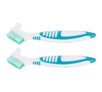 JEWEDECO 2Pcs Turtle Shell Cleaning Brushes for Aquatic Tortoises, Double-Side Practical Brush for Removing Mud and Dirt, Green Turtle Supplies for Aquarium and Reptile Care