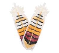 JEWEDECO 2pcs Unique Handmade Embroidered Plume Bookmarks with Non Slip Gentle Polyester Material, Artistic Vintage Style Reading Accessories for Journal and Daily Reading Ritual