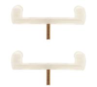 JEWEDECO 2pcs Violin Shoulder Rest Replacement Non-slip Feet Pads Universal Violin Shoulder Support Bracket Parts for 1/4-1/8 Size Accessories