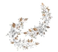 JEWEDECO 2pcs Wedding Hair Decorations for Women Elegant Polymer Clay and Metal Hair Pieces with Comfortable Wear Meticulously Handmade for Special Occasion