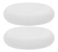 JEWEDECO 2pcs White Marble Massage Stones Hot for Deep Tissue Relaxation Body Spa Essential Oil Massage Rocks for Wellness and Muscle Relief