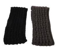 JEWEDECO 2pcs Winter Ear Warmer Headband Chunky Cable Knit Pattern Acrylic Soft Yarn Insulated Foldable Ear Covers for Women Outdoor Adventures Cycling