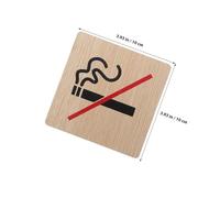 JEWEDECO 2pcs Wooden No Smoking Sign Decorative Vintage Rustic Style for Business Hotel Indoor Use Maintain Order and Safety Effective Reminder