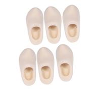 JEWEDECO 3 Pairs Mini Wooden Shoes Dollhouse Accessories Unpainted Klompen Craft Decorative Miniature Dutch Clogs for Doll House DIY and Mini House Supplies