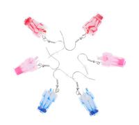 JEWEDECO 3 Pairs Women Fashion Earrings Creative Ice Cream Pendant Resin Studs Chic Jewelry for Charming Looks