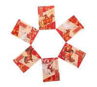 JEWEDECO 300pcs Chinese Red Envelopes for Lunar Year Horse Design Lucky Money Packets Asian Spring Festival Red Packets with Blessing Words for Family Friends Wedding Celebration