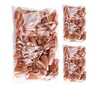 JEWEDECO 300pcs Nail Art Practicing Nail Tips Training Premium Plastic Materials Coffee Colour Easy for Practice Use for Students and Teaching and Practicing