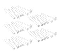JEWEDECO 30pcs Bridal Hair Pins with Rhinestone Pearls and Flower Design, Silver U-shaped Clips for Weddings and Special Events, Secure Iron Material Hair Accessories for Brides and Women