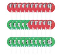 JEWEDECO 30pcs Classroom Voting Paddles Set with Assorted Colors Plastic Material Simple and Easy to Use Handheld Boards Fits Hands of Sizes for Teacher and Student Interaction