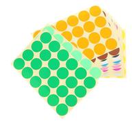 JEWEDECO 32 Sheets Round Color Coding Labels Dot Stickers Paper Sticky Dots for Office and Student Classroom with Detailed Classification and Precise Information Management