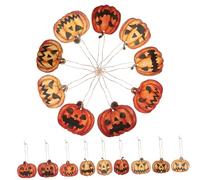 JEWEDECO 36pcs Pumpkin Pendant Halloween Decor Decoration Tags Pumpkins Shaped Tag Outdoor Decor Halloween Slices Cutouts Theme Pendant Paper