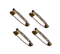 JEWEDECO 3cm Metal Alloy Safety Pin Brooch Backs 200pcs Three Holes Secure Clasp for DIY Craft Badge and Corsage