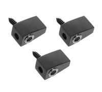 JEWEDECO 3pcs Black Metal Headless Electric Guitar and Bass String Lock Nut with Split Design for Replacement and Live Performances, Extends String Lifespan and Allows Swift Assembly