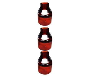 JEWEDECO 3pcs Brown Resin Flute Mouthpiece Replacement Set Suitable for Flute 23mm Outer Diameter Not Easy to Deform Musical Aid Mouthpiece for Beginners and Professional Players