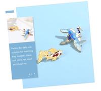 JEWEDECO 3pcs Creative Crane Collar Brooch Elegant Bird Lapel Pins for Men Women Enamel Pin Backpack Accessory Stylish Suit Decoration for Clothing Bags Hats Scarves