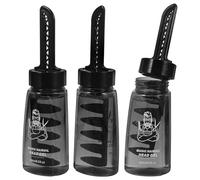 JEWEDECO 3pcs Hair Styling Gel Applicator Bottle Lightweight Plastic Empty Hair Wax Gel Bottle with Comb 260ml Capacity for Barbers and Hairdressers