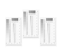 JEWEDECO 3pcs High Precision Crack Ruler Plastic Film Measuring Tool with Scale Lines and Easy to Read Numbers for Spot and Surface Crack Width Detection in Industries