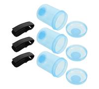 JEWEDECO 3pcs Leakproof Reed Soaker Cup with Lid for Bassoon and Clarinet, Plastic Portable Reed Storage Case Enhancing Performance Stability for Travel and Daily Use