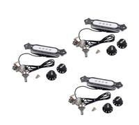 JEWEDECO 3pcs Pre-electric Soundhole Pickup for Cigar Box Guitar Volume Tone Control Knob Compatible String