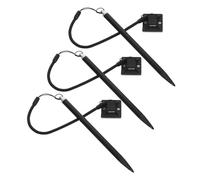 JEWEDECO 3pcs Resistive Stylus Pens Precision Writing Versatile Use with Spring Lanyard Fixed Base Aluminum Copper Abs for Pos Machines Industrial Control Equipment