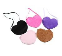 JEWEDECO 3pcs Set Heart Shape Sequin Purse, Small and Elegant Shoulder Bags with Diagonal Strap, for Wedding or Shower Use
