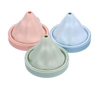 JEWEDECO 3pcs Silicone Ice Cube Trays Snow Mountain Shape Ice Molds Set Sturdy Pp Material Creative Kitchen Gadget for Beverages and Cocktails Random Color