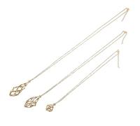 JEWEDECO 3pcs Stainless Steel Cage Necklace for Crystals with Dreamcatcher Style, Resistant to Deformation, for Casual Or Formal Events, Unique Stone Holder Pendant Set
