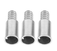 JEWEDECO 3pcs Threaded Pole Adapter Stick Silver Iron Metal with American Standard 22mm Thread Secure and Stable Connection Easy Installation for Cleaning Scenarios