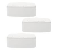 JEWEDECO 3pcs Wet Wipes Dispenser Box Wipes Storage Box Portable No Strange Smell White Pp Plastic Material Can Be Put in Diaper Bag