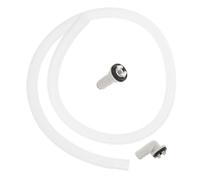 JEWEDECO 3pcs Window Unit Drain Adapter Kit with Rubber Seal and Vinyl Hose, Easy Installation PVC Elbow Fittings for Split and Window Air Conditioning Units