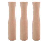 JEWEDECO 3pcs Wooden Pestle Set for Kitchen Grinding Garlic and Spices, Beech Material Food Grinder Tools with Safe and Sturdy Design for Home Cooking