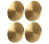JEWEDECO 4-Pack Stainless Steel Pot Lid Handle Knobs, Golden Replacement, Prevents Hot Cover from Scalding, for Saucepan, Casserole, Wok & Slow Cooker