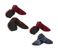 JEWEDECO 4 Pairs Anti-skid Shoe Covers Thickened Protective Footwear Cases for Indoor Household Use Non-slip Reusable Random Colors Random Color