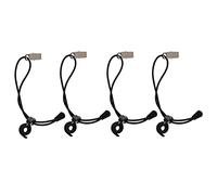 JEWEDECO 4 Pcs Backdrop Clip Fixed Clothes Clips Hanger Simple and Modern Look Design Sturdy Nylon Material Not Easy to Break for Crossbars and Hanging Clothes Black