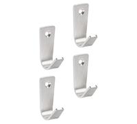 JEWEDECO 4 Pcs Rust-Proof Stainless Steel Hooks Coat Hooks 1.85 X 1.10 X 0.75 Inch Sturdy Practical Design for Homes and Gardens