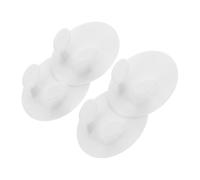 JEWEDECO 4 Pcs White Oval Adhesive Plug Hangers with Plastic Multi-Function Cable Hooks, No Extra Installation Tools, for Home and Office Cord Organisation