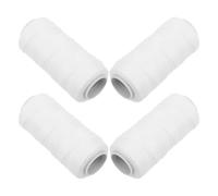 JEWEDECO 4 Spools White Cotton Thread for Threading Hair Removal Tool, Suitable for Chin and Brows, for Home and Travel Grooming, Smooth Skin Epilator Replacement Thread for Skin Types